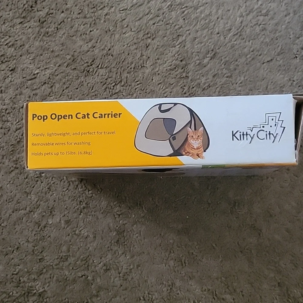Pop open cat carrier
